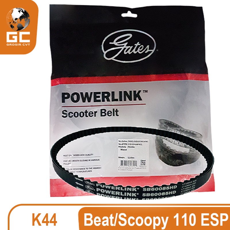 Van belt V Belt Vanbelt Fanbelt Beat Scoopy Vario 110 Fi ESP K44 Gates Powerlink