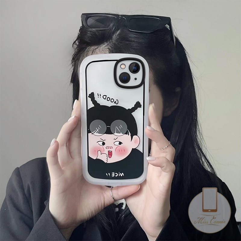 IPHONE Bagus Couple Soft Tpu Phone Case Kompatibel Untuk Iphone7 8plus11 13 12 14 Pro Max 6 6s Plus X XR XS Max SE 2020kartun Lucu Cowok Cewek Shockproof Case Cover