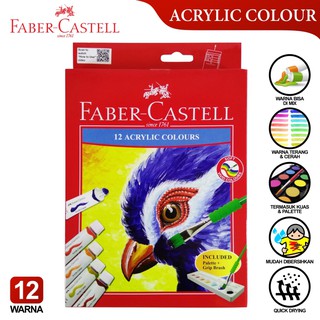  Faber  Castell  Acrylic Colour Set 12 572312 Cat  Akrilik Cat  