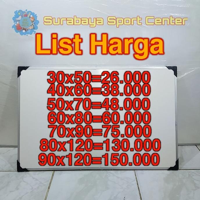 

Ready oke] Papan Whiteboard/Blackboard 60Cmx80Cm