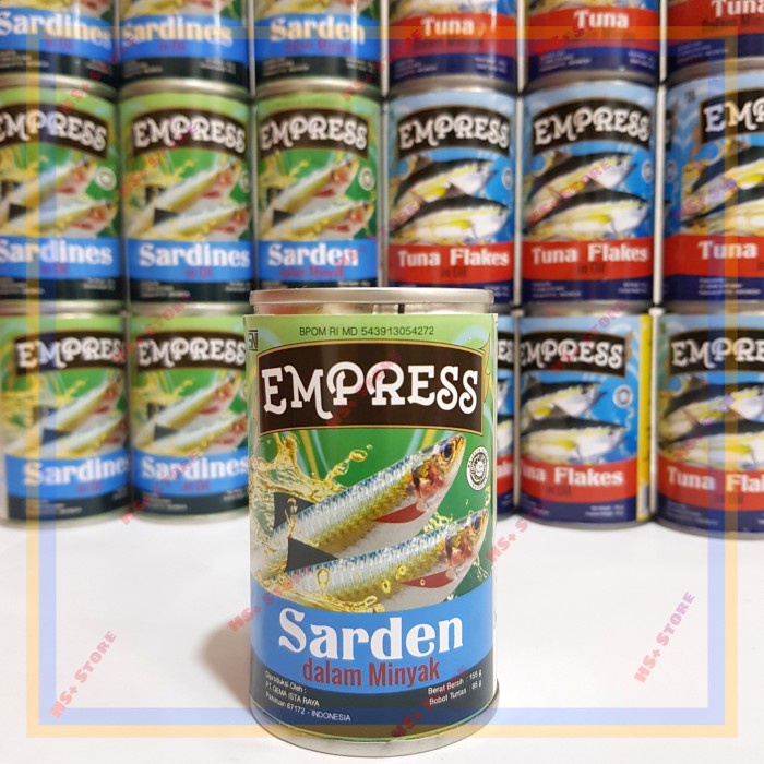 

New Empress sarden kaleng biru ikan sarden kaleng Diskon