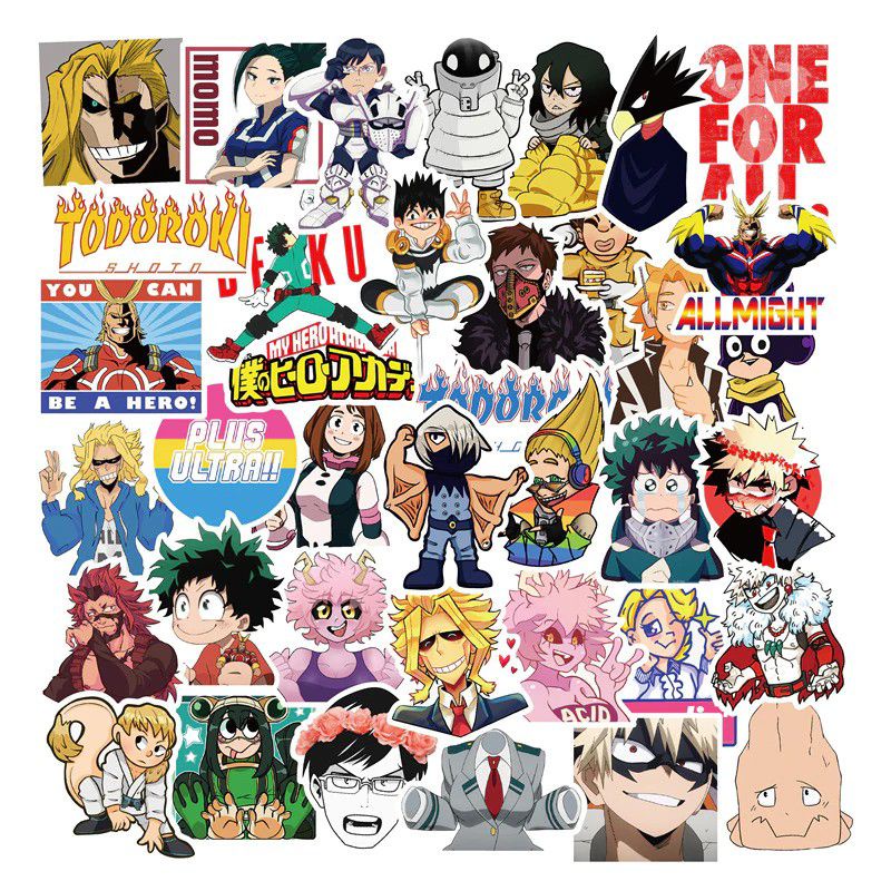 

49 pcs Sticker / Stiker / Tempelan Anime Boku no Hero Akademia A