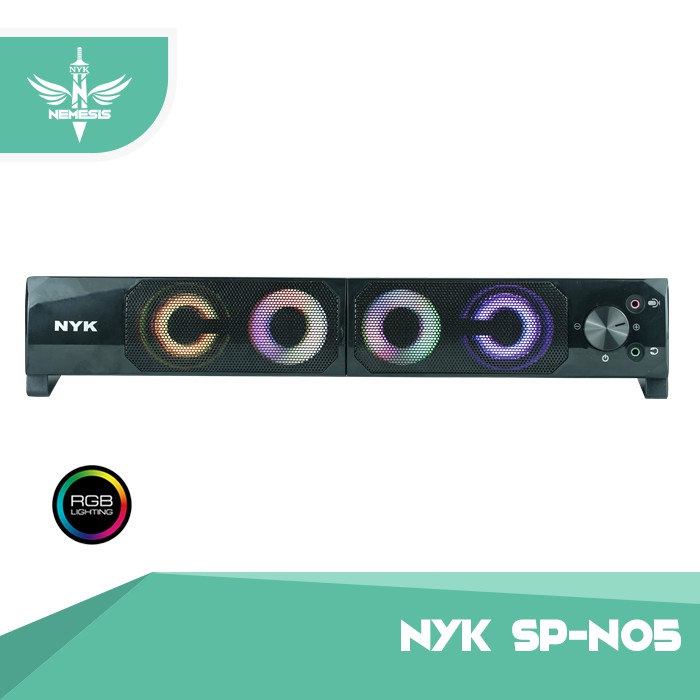 Speaker NYK SP N05 RGB Gaming Sound Bar Double Sides Strong Bass