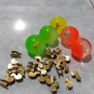 bola bekel Dan biji Satu Set Bola Bekel Besar (Diameter: 4cm) + 6 Biji