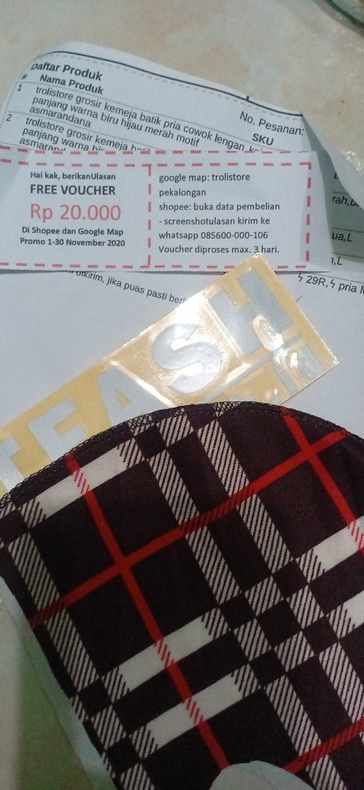 Trolistore Grosir Kemeja Batik Pria Cowok Lengan Panjang Warna Biru Hijau Merah Motif Asmarandana