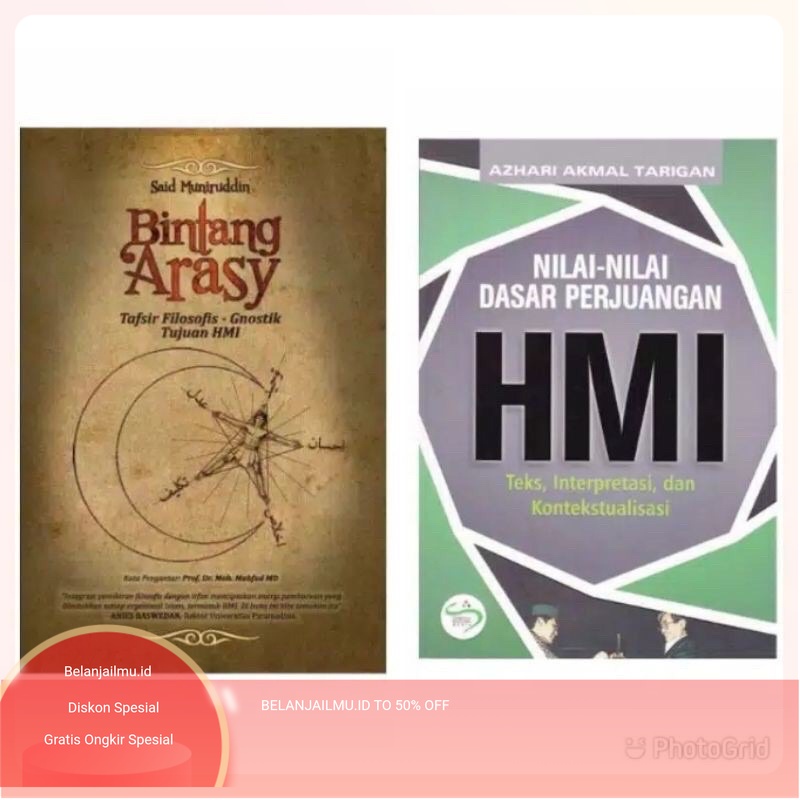 paket 2 buku HMI - bintang arasy & nilai nilai dasar perjuangan HMI