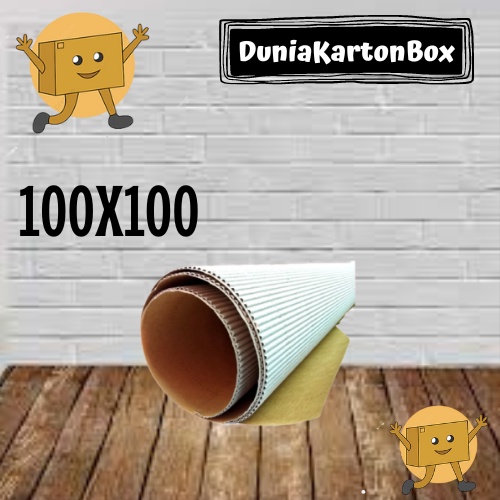

(min order 5pcs)Kardus/Dus/Lembaran Single Face Karton Lembaran Polos - 100 x 100 cm