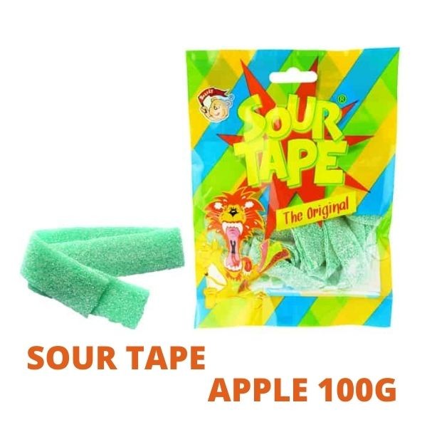 

Beardy Sour Tape Candy 100G Apple Cola Quattro Strawberry Permen Asem