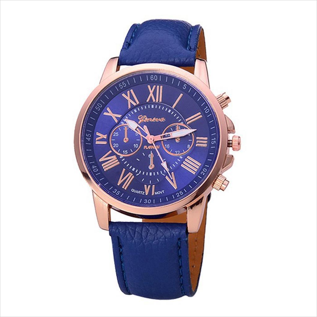 MJS 157 - Jam Tangan Pria Wanita Geneva Leather Quartz