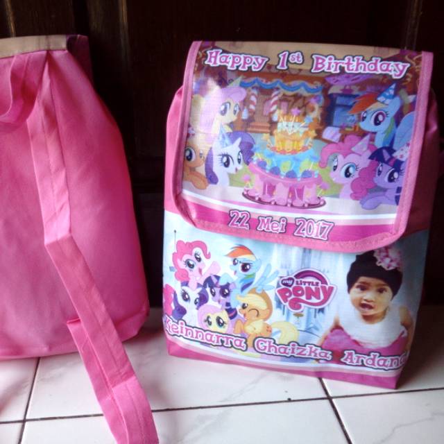 

RANSEL ULTAH CUSTOM DESAIN FOTO ANAK & KARAKTER