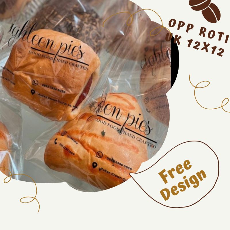 Sablon Plastik Roti 12x12 Plastik Sablon Kemasan Roti Sablon Kemasan