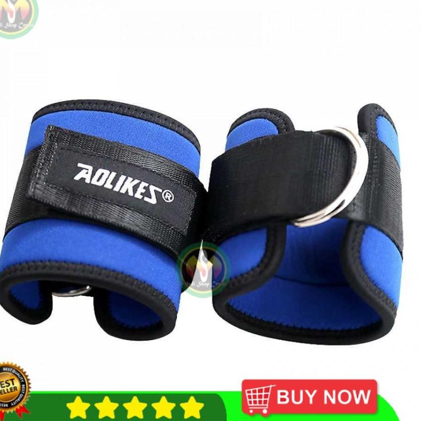 Jangan Ketinggalan order..  Alat Fitness Strap Angkle Kaki Elastis Ring-D Ankle Strap / Ankle Cuff S