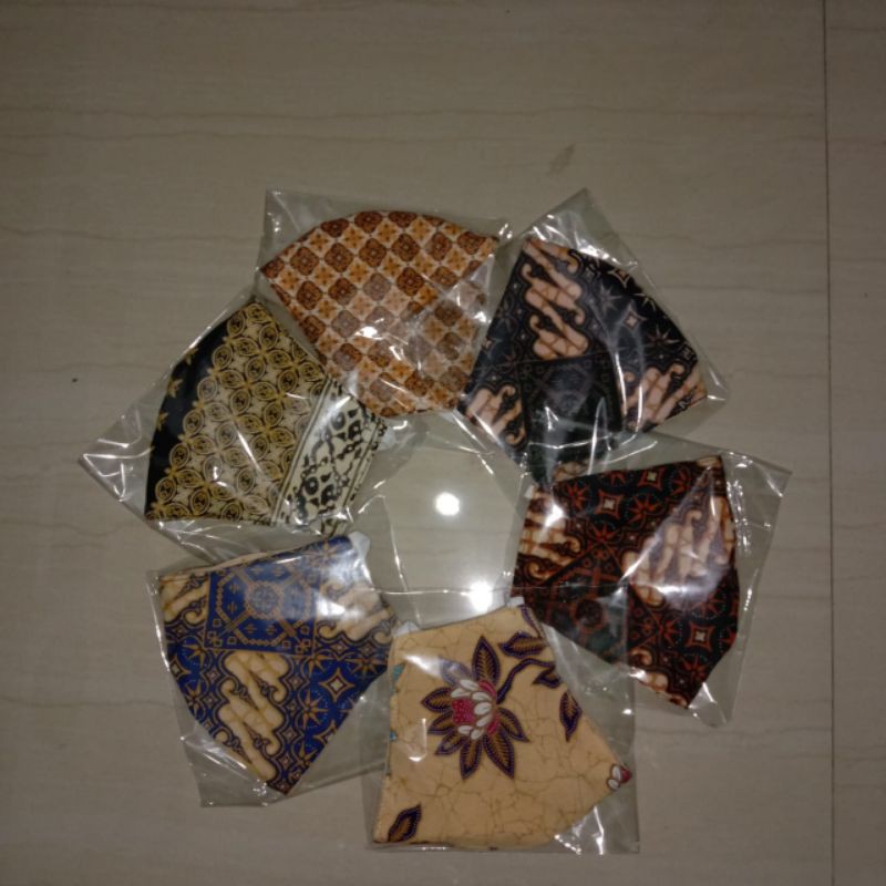 masker kain batik 3lapis