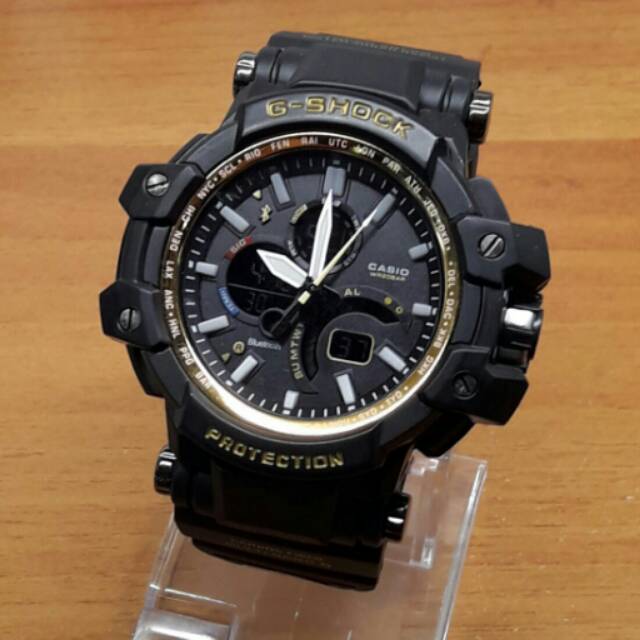 Jam Tangan Sport Casio Gshock Aerobass Black Gold Kualitas Kw Super