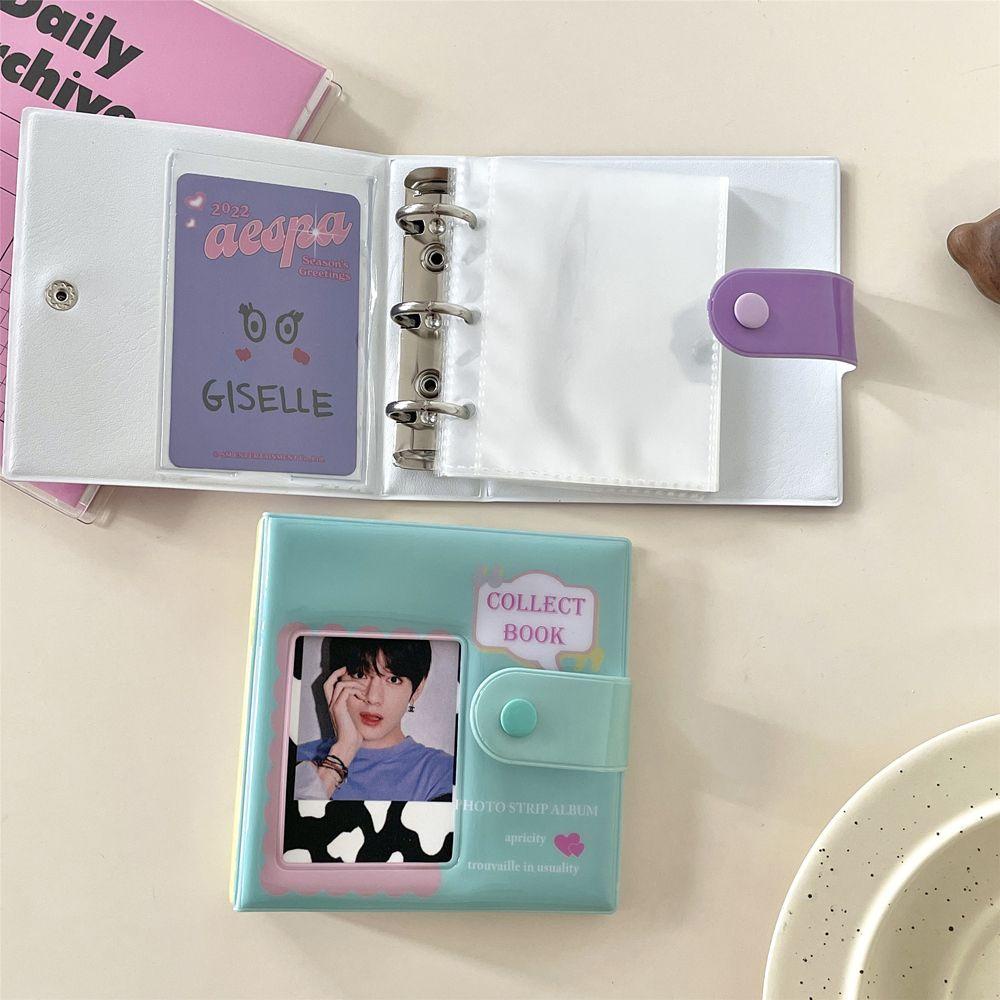 Lanfy Album Foto 3inch 40kantong Binder Cover Perlengkapan Alat Tulis Sekolah Kumpulkan Buku Foto Organizer Loose Leaf Notebook