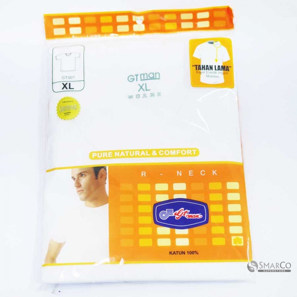 WW Kaos Oblong GT man  GTS01 GTS 01 Putih Gtman termurah 