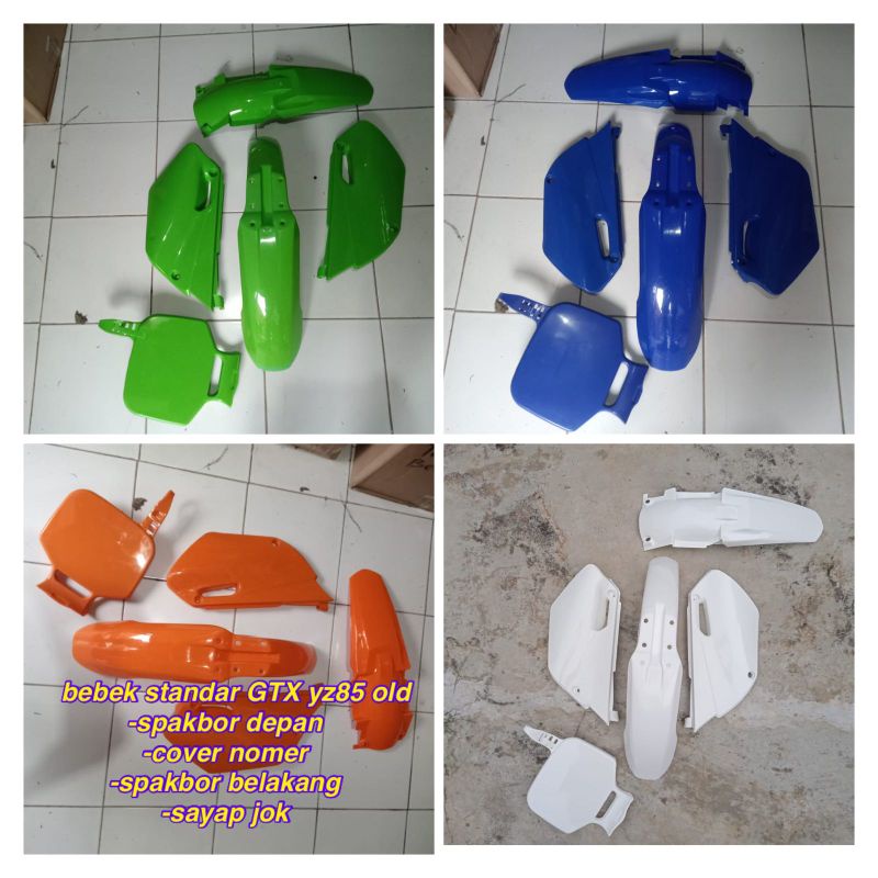 paket 4 item yz85 old  spakbor depan yz 85 old belakang yz 85 old cover nomer yz 85 old sayap jok yz