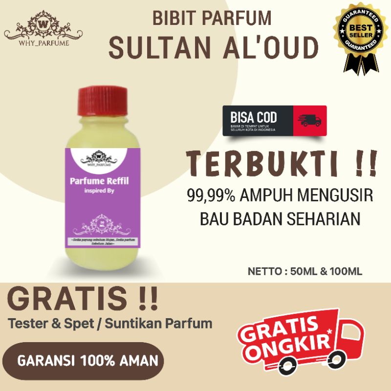 Bibit Parfume | Biang PARFUM Pria SULTAN AL'OUD | Non Alkohol Tahan Lama isi ulang Refill Refil