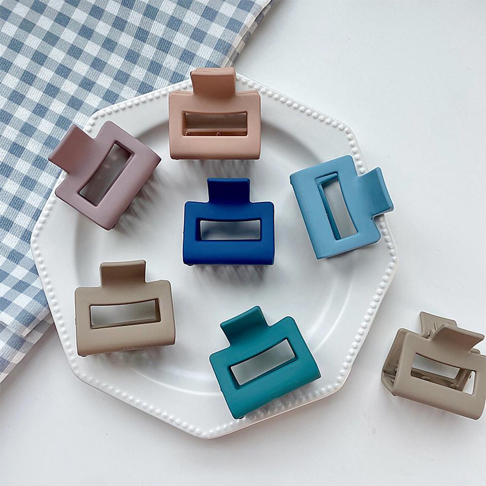 Augustina Hair Crabs Elegant Fashion Frosting Resin Square Jepit Rambut Anak Perempuan