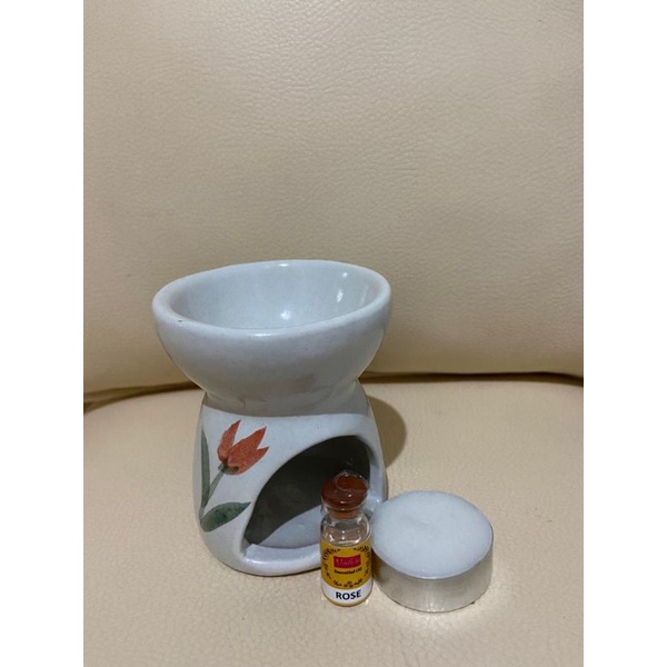 Paket Tungku Aromatherapy lengkap lilin dan essential oil
