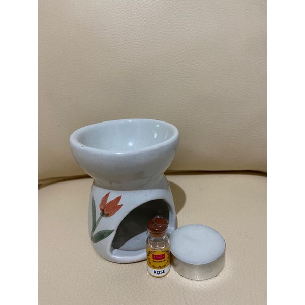 Paket Tungku Aromatherapy lengkap lilin dan essential oil