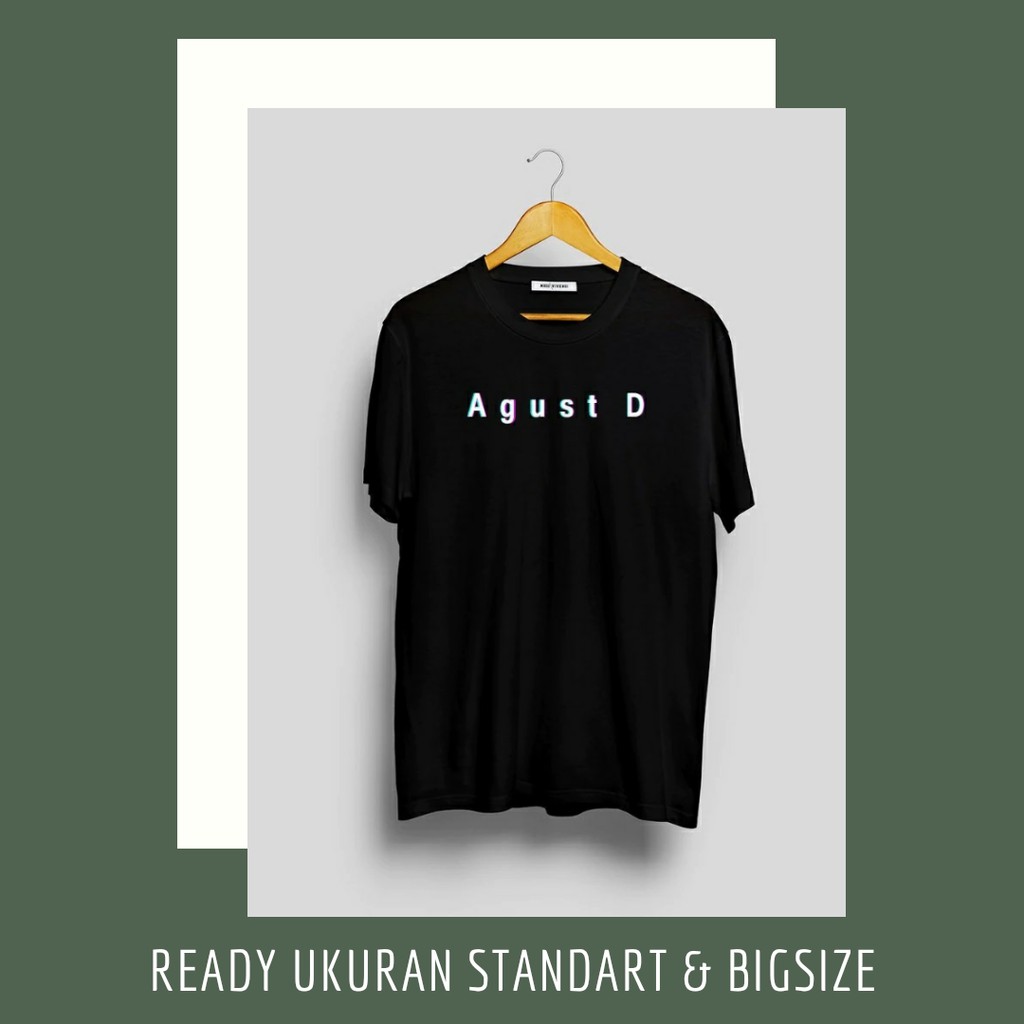 KAOS BTS SUGA Agust D BIG SIZE BISA CUSTOM WARNA READY UKURAN JUMBO 2XL 3XL 4XL 5XL