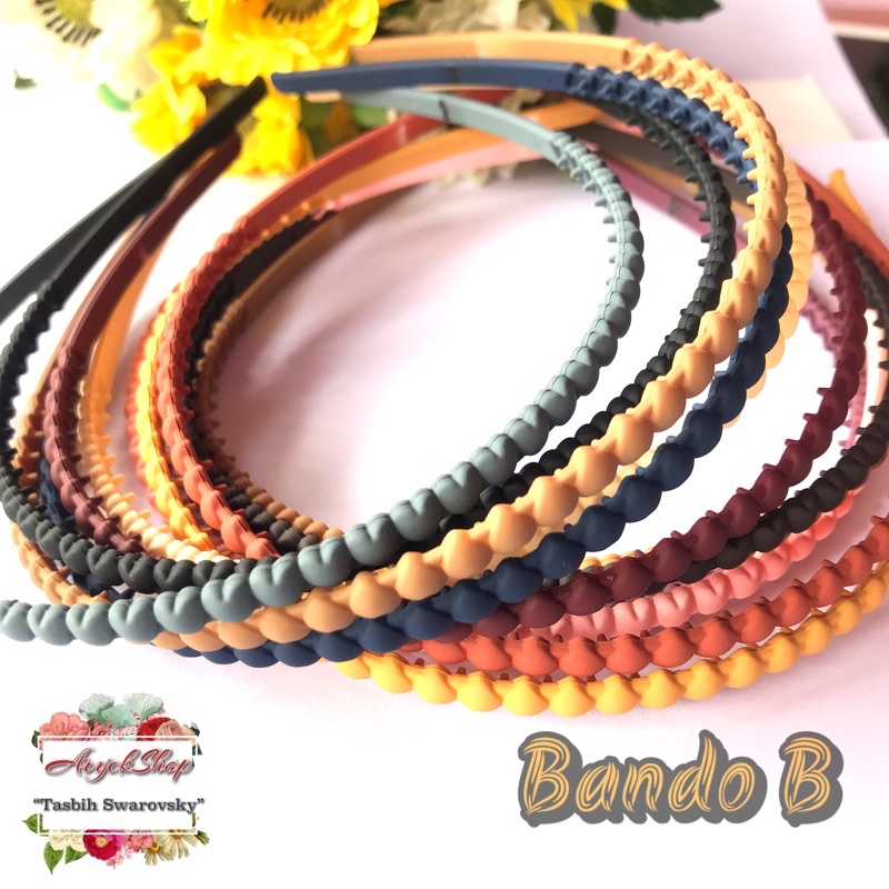BANDO POLOS DOFF MOTIF BULAT love Zig zag murah cantik