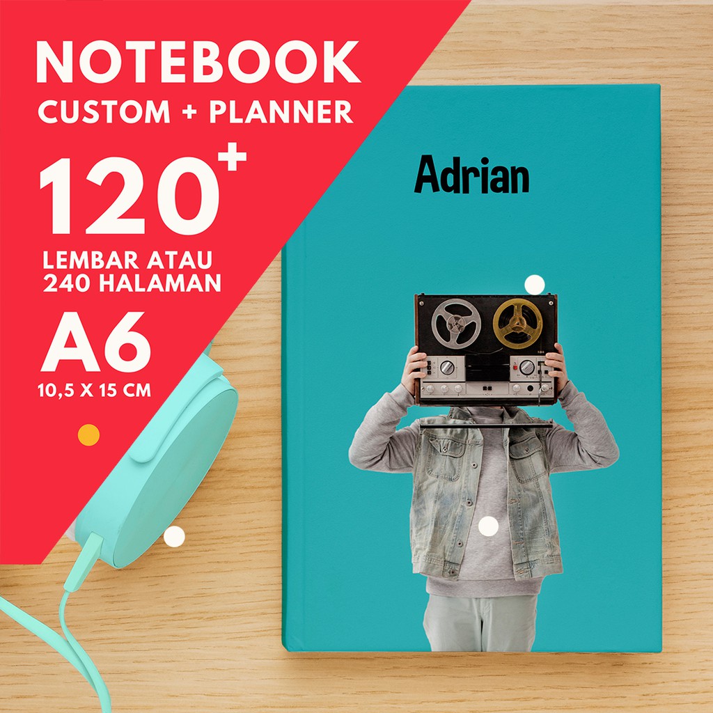 

CUSTOM NOTEBOOK / Notes Agenda / Buku diary / Buku Tulis / Journal | A6 120 Lembar