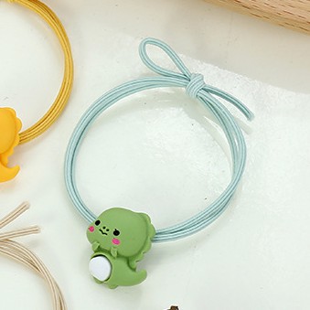 MURMURE.ID | IKAT RAMBUT ALA KOREA MOTIF DINOSAURUS KUNCIR CANDY IMPORT MURAH KARET RAMBUT DINO HA059-A - TALI HIJAU