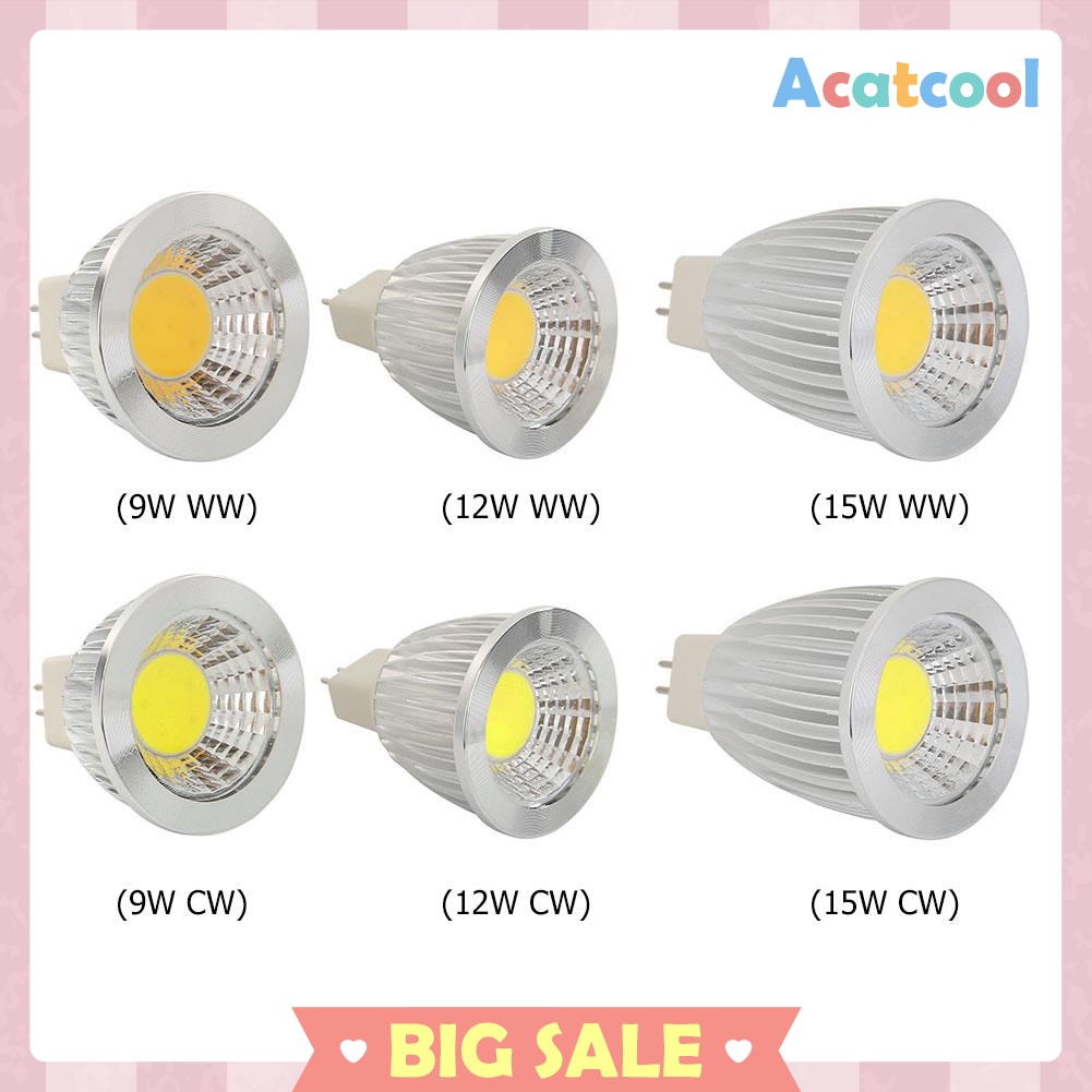 MR16 LED Bulb 9W/12W/15W Dimmable COB Corn Spot Light Chandelier for Home