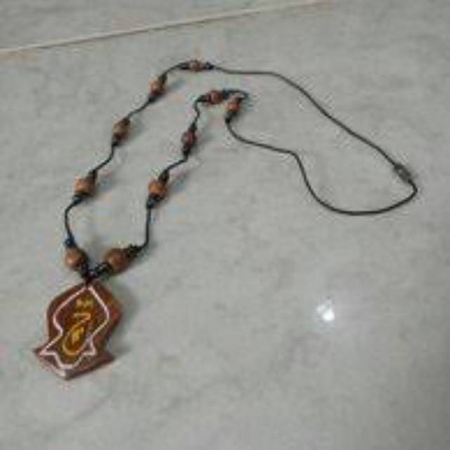 Kalung kaoka coklat tali liontin jim