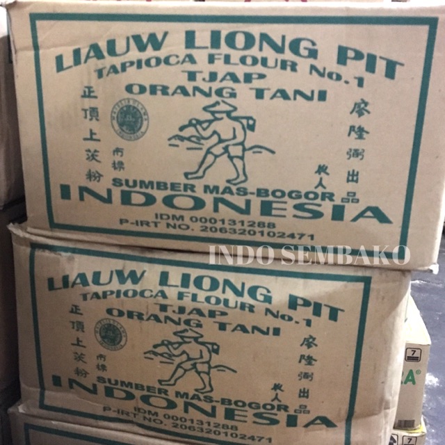 Sagu Tani Dus 1kg x 10bks / Sagu Liong Pit / Tapioca Flour / Liauw Liong Pit Kardus / Liong Pit Dus