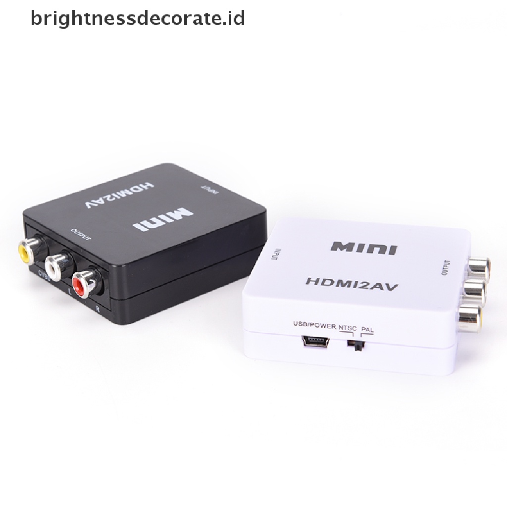 [birth] HDMI To RCA AV/CVBS Adapter HD 1080P Mini HDMI2AV Video Converter  [ID]