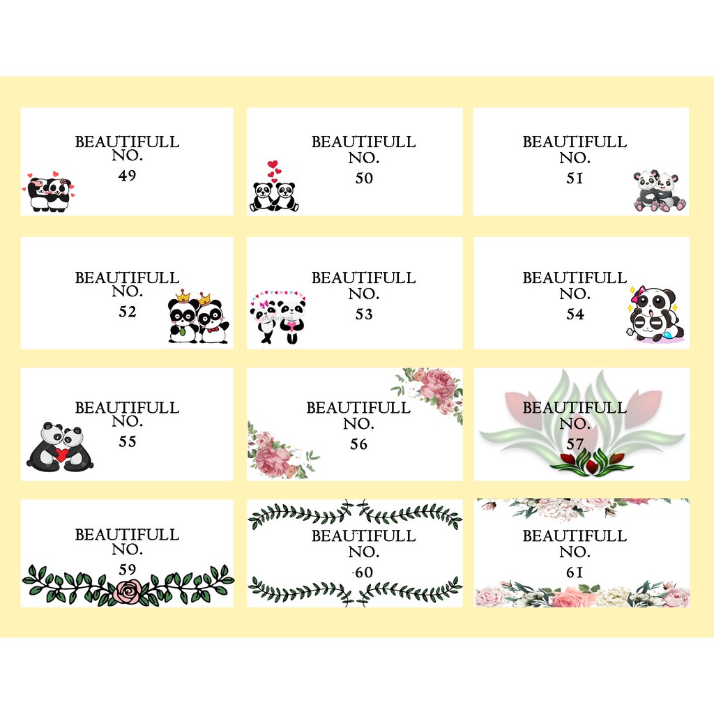 

Label Sticker Nama Undangan Karakter Motif 103 new