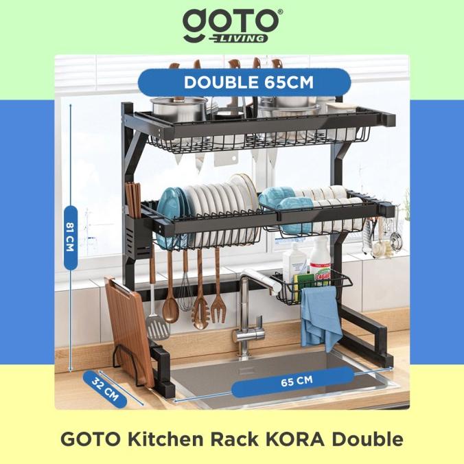 Goto Kora Kitchen Rack Rak Piring Bumbu Dapur Portable Minimalis