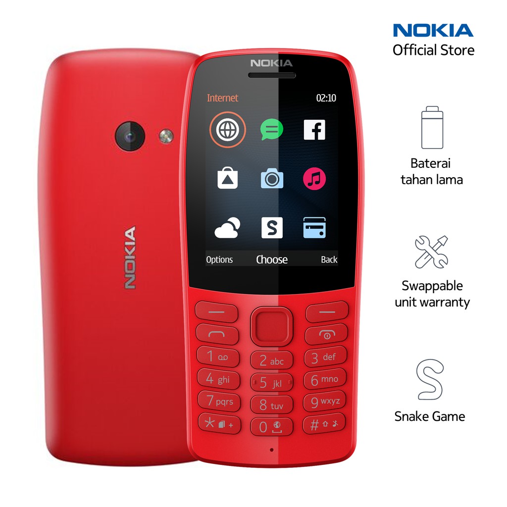 Nokia 210 - Red | Shopee Indonesia