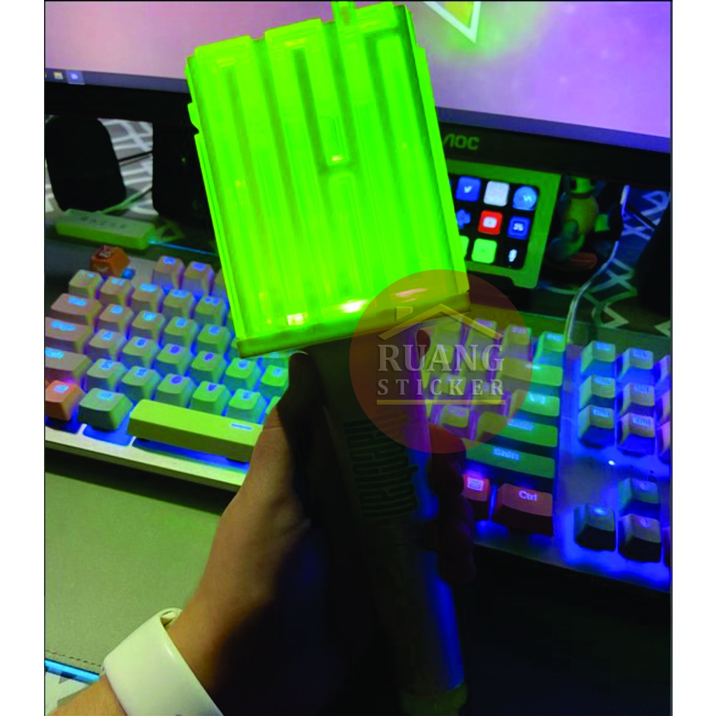 LANGSUNG JADI STIKER HOLOGRAM NCT NAMA MEMBER HURUF LATIN LIGHTSTICK DECAL STICKER