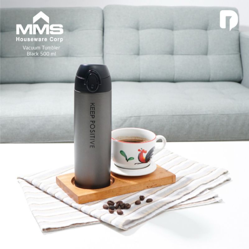 Botol Minum Termos Tumbler Brighton Vacuum Tumbler Black 500 ml Tumblr Vacum Insulated Termos Air Pa