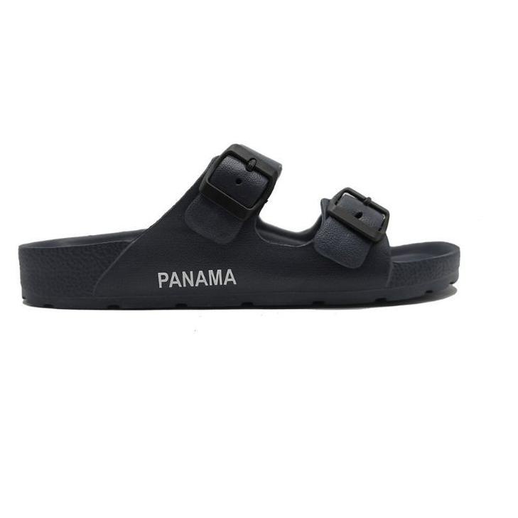 Model baru - PANAMA Sandal  Torso TMNS01 Black | Sandal slop Cowok Sandal Karet Pria ,