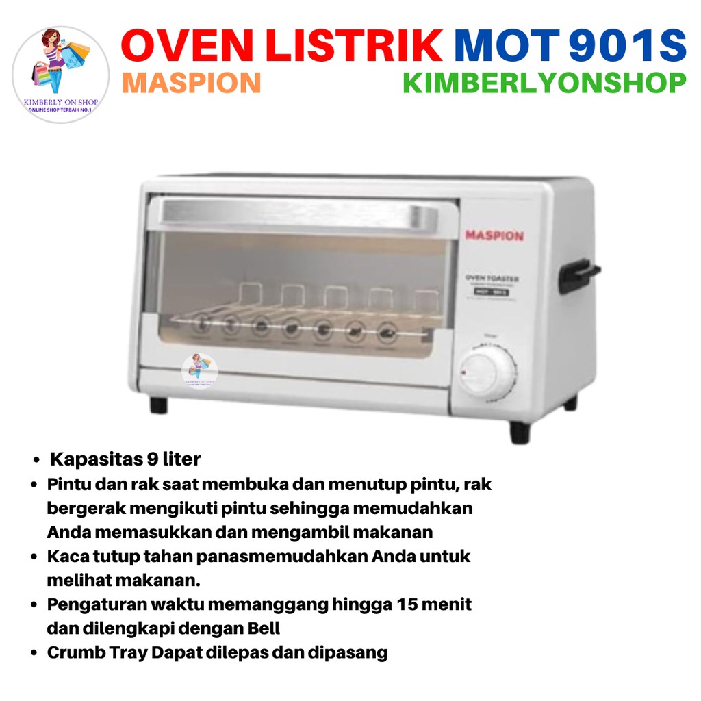 Oven Listrik Toaster Listrik 9 Liter MOT 901S Maspion