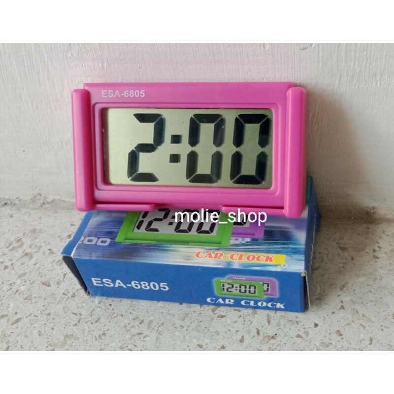 jam mobil digital mini atau jam meja digital mini esa 6805