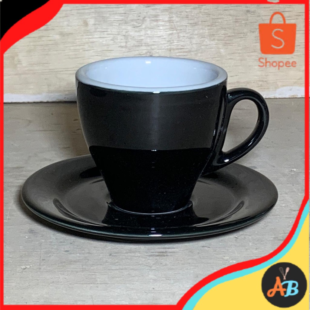 Cangkir gelas mug  Lepek Teh Kopi Cappucino Porcelain Kopin KPI01