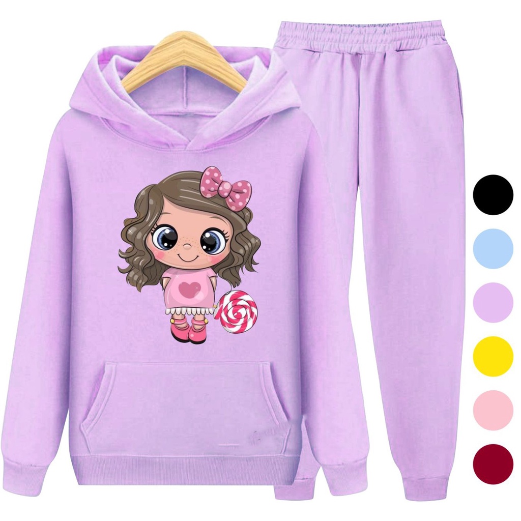 Setelan Anak Sweater Hoodie Anak LOLIPOP | Baju Anak Perempuan Ukuran Anak-Remaja-Dewasa