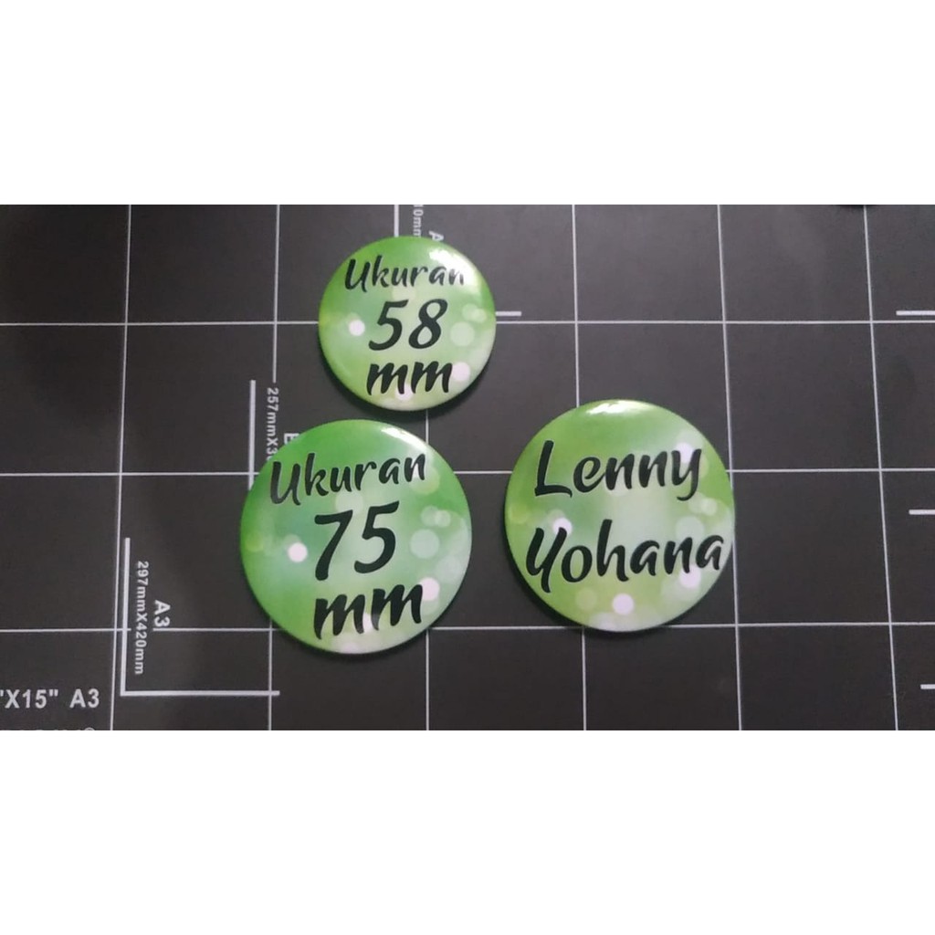 

Pin Peniti Custom Murah Meriah, Ukuran 58mm, 75mm