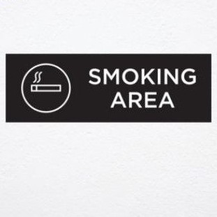 

Smoking Area Sign Board Label acrylik Stiker Cuting