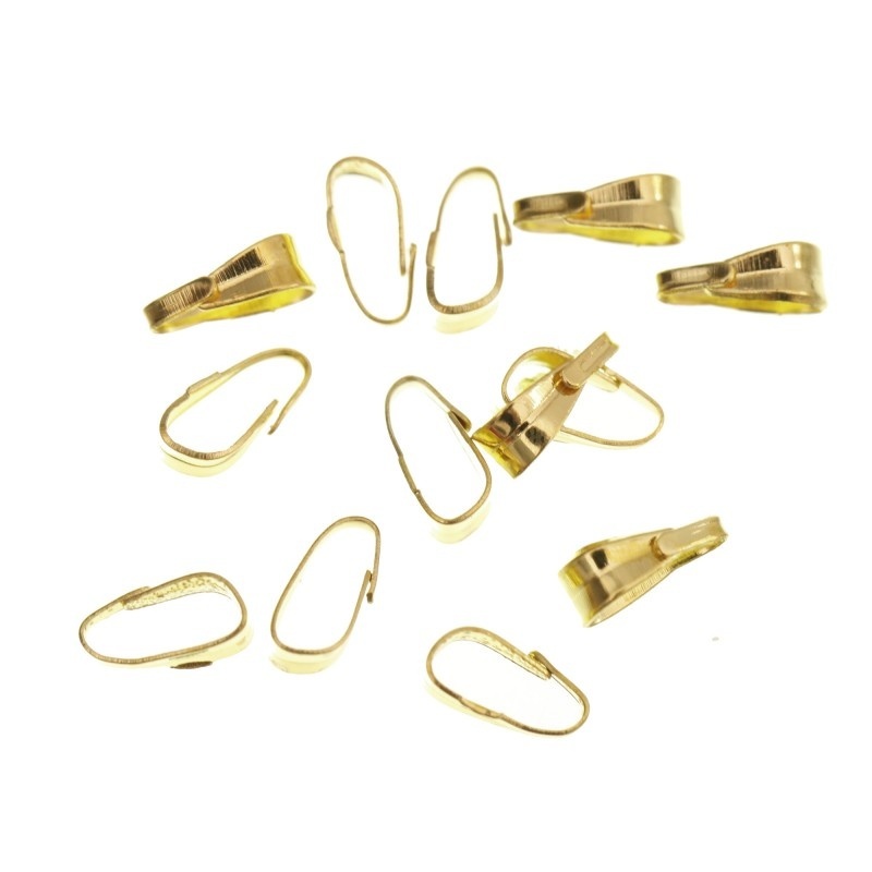 Wholesale 100pcs Bail Connectors Silver/Gold/Bronze Tone Copper Necklace 6mm