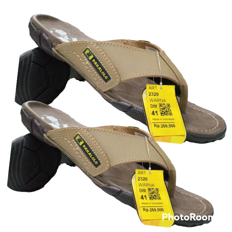 sandal kulit pria pakalolo 2329 sandal jepit original