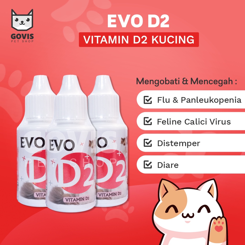 D2 EVO Vitamin Kucing Anti Virus Flu Calici Panleu Distemper