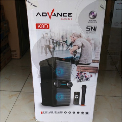 Advance Speaker Portable Meeting Trolley 8&quot; K8D + 1 Mic Bluetooth USB