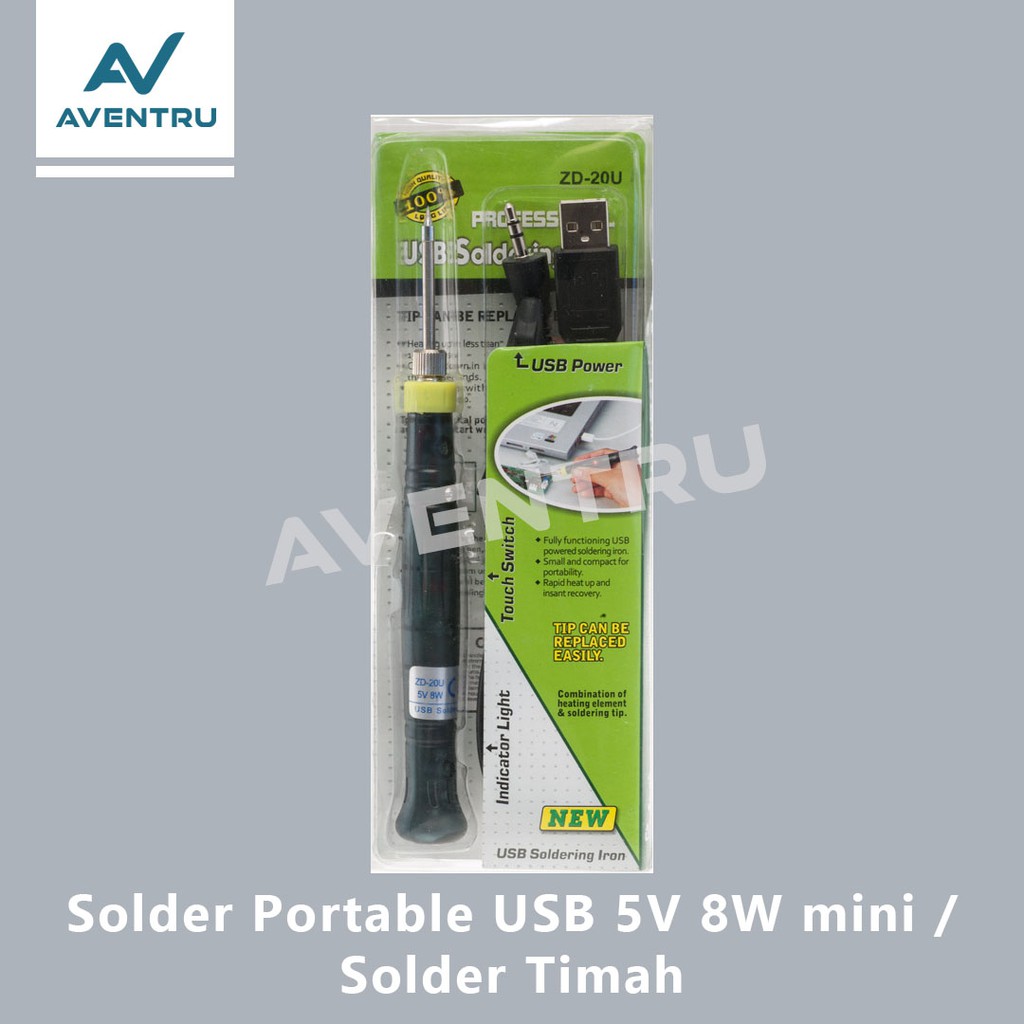 Solder Portable USB 5V 8W 8 watt mini / Solder Timah Murah